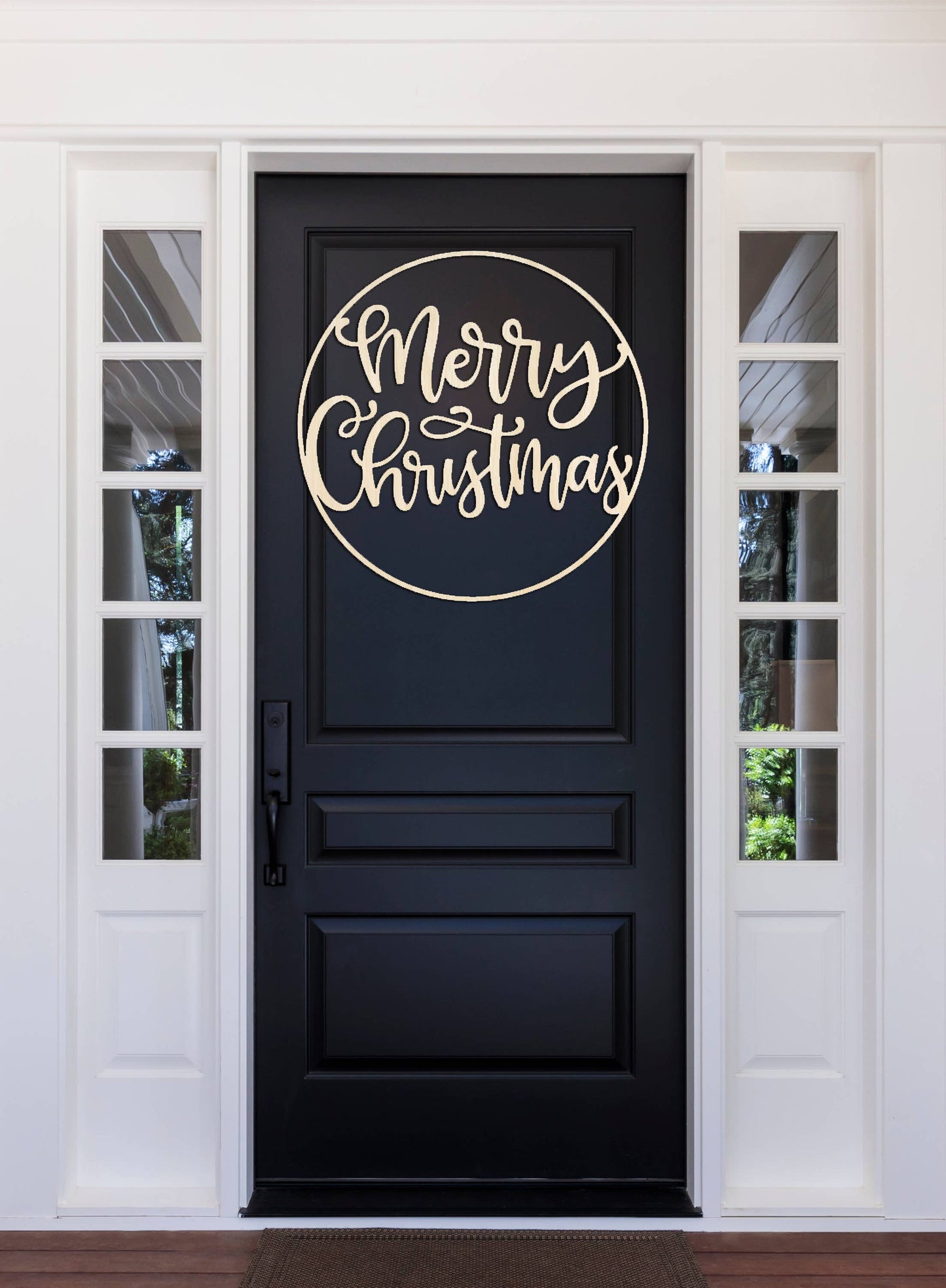 Merry Christmas door hanger, Christmas decor