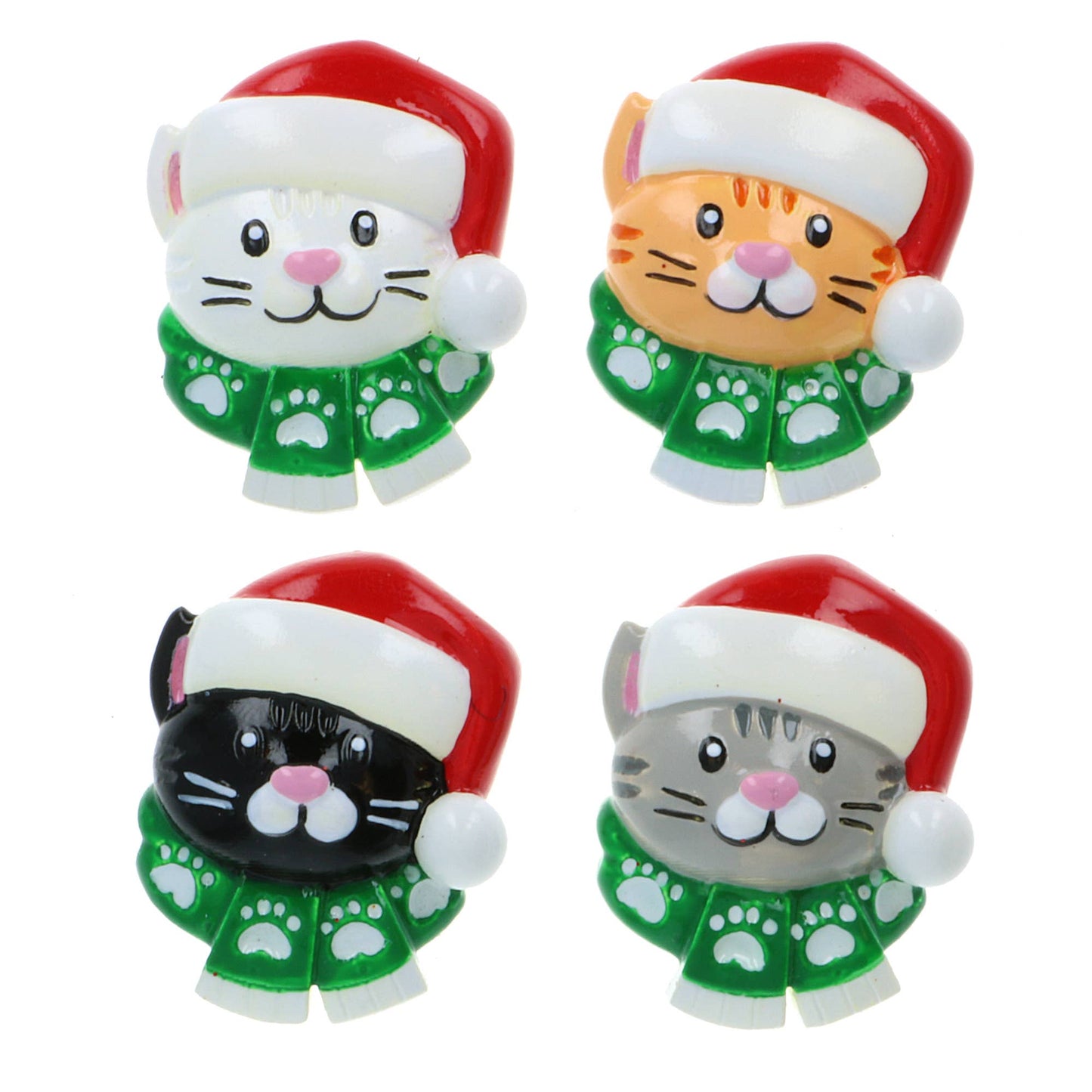 Cat with Scarf Add On Assortment (¾" x 1" adhesive back)