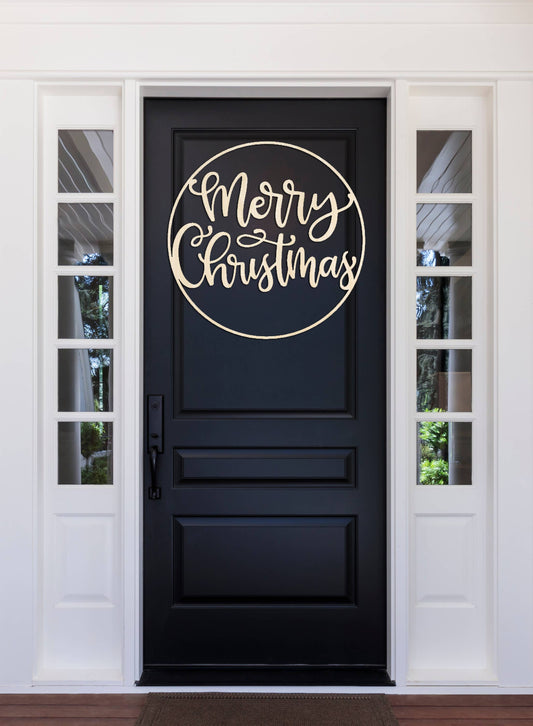 Merry Christmas door hanger, Christmas decor