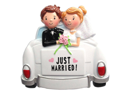Just Married Car Personalized  Ornament